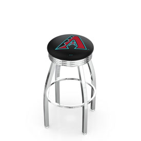 L8C3C Arizona Diamondbacks Swivel Stool with Chrome Finish by HBS, AGS-L8C3C25MLBAri L8C3C Arizona Diamondbacks Swivel Stool with Chrome Finish by HBS, AGS-L8C3C25MLBAri
