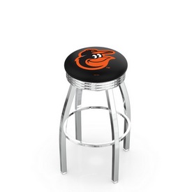 L8C3C Baltimore Orioles Swivel Stool with Chrome Finish by HBS, AGS-L8C3C25MLBBal L8C3C Baltimore Orioles Swivel Stool with Chrome Finish by HBS, AGS-L8C3C25MLBBal