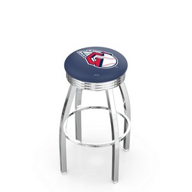L8C3C Cleveland Guardians Swivel Stool with Chrome Finish by HBS, AGS-L8C3C25MLBCle L8C3C Cleveland Guardians Swivel Stool with Chrome Finish by HBS, AGS-L8C3C25MLBCle