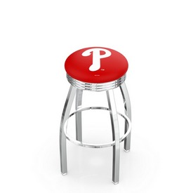 L8C3C Philadelphia Phillies Swivel Stool with Chrome Finish by HBS, AGS-L8C3C25MLBPhi L8C3C Philadelphia Phillies Swivel Stool with Chrome Finish by HBS, AGS-L8C3C25MLBPhi