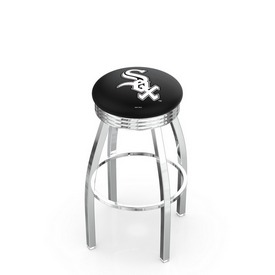 L8C3C Chicago White Sox Swivel Stool with Chrome Finish by HBS, AGS-L8C3C25MLBWSx L8C3C Chicago White Sox Swivel Stool with Chrome Finish by HBS, AGS-L8C3C25MLBWSx