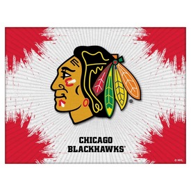 Chicago Blackhawks Logo Canvas by Holland Bar Stool Company