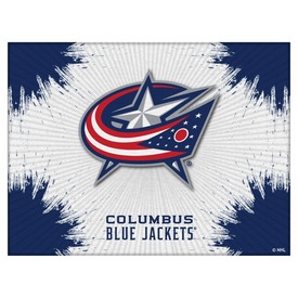 Columbus Blue Jackets Logo Canvas by Holland Bar Stool Company