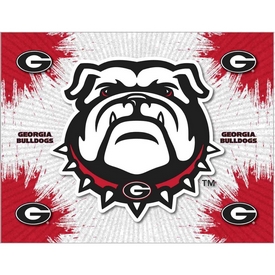 Georgia Bulldog Logo Canvas by Holland Bar Stool Company
