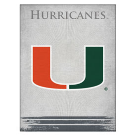 Miami (FL) Officially Licensed Logo Canvas by the Holland Bar Stool Co., AGS-LCnvs1520Mia-FL