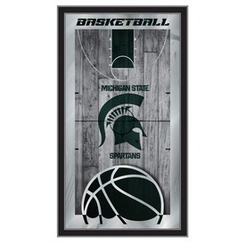 Michigan State 15" x 26" Basketball Mirror by Holland Bar Stool Company, MBsktMichSt