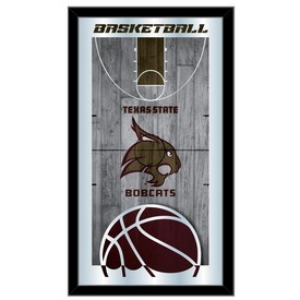 Texas State 15" x 26" Basketball Mirror by Holland Bar Stool Company, MBsktTexsSt