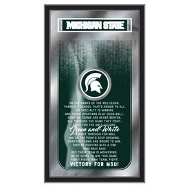 Michigan State 26" x 15" Fight Song Mirror by Holland Bar Stool Company, MFghtMichSt
