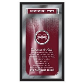 Mississippi State 26" x 15" Fight Song Mirror by Holland Bar Stool Company, MFghtMssStU