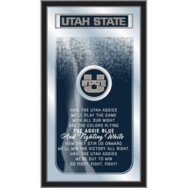 Utah State 26" x 15" Fight Song Mirror by Holland Bar Stool Company, MFghtUtahSt
