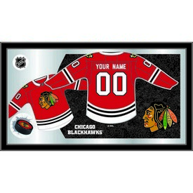 Chicago Blackhawks 15" X 26" Jersey Mirror By Holland Bar Stool Company, MJrsyChiHwk