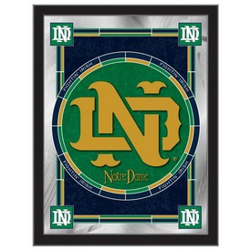 Notre Dame (Vintage) 17"x22" Logo Wall Mirror by Holland Bar Stool Co., MLogo07NotreD