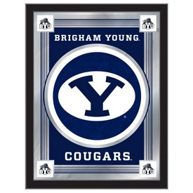 Brigham Young University 17"x22" Logo Wall Mirror by Holland Bar Stool Company, AGS-MLogoBrigYn Brigham Young University 17"x22" Logo Wall Mirror by Holland Bar Stool Company, AGS-MLogoBrigYn