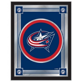 Columbus Blue Jackets 17" x 22" Logo Mirror by Holland Bar Stool Company, MLogoColBlu
