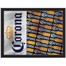 Corona (YwBtlPtrn) 17"x22" Logo Wall Mirror, MLogoCrna-YwBtlPtrn
