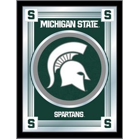 Michigan State 17" x 22" Logo Mirror by Holland Bar Stool Company, MLogoMichSt