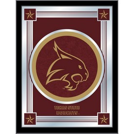 Texas State University 17"x22" Logo Wall Mirror by Holland Bar Stool Company, AGS-MLogoTexsSt Texas State University 17"x22" Logo Wall Mirror by Holland Bar Stool Company, AGS-MLogoTexsSt