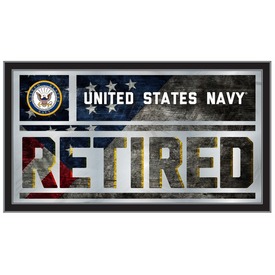 United States Navy 26" x 15" Retired Wall Mirror, MRetNavy