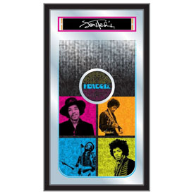 Jimi Hendrix - 4 Square 15"x26" Logo Wall Mirror by Holland Bar Stool Company, MRinkJimiH01