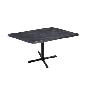 Indoor/Outdoor 30" Tall OD211 Black Table Base with 30" x 30" Foot and 30" x 48" Indoor/Outdoor Top by the Holland Bar Stool Co., AGS-OD211-3030BWOD3048BlkStl Indoor/Outdoor 30" Tall OD211 Black Table Base with 30" x 30" Foot and 30" x 48" Indoor/Outdoor Top by the Holland Bar Stool Co., AGS-OD211-3030BWOD3048BlkStl