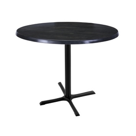 Indoor/Outdoor 36" Tall OD211 Black Table Base with 30" x 30" Foot and 36" Diameter Indoor/Outdoor Top by the Holland Bar Stool Co., AGS-OD211-3036BWOD36RBlkStl Indoor/Outdoor 36" Tall OD211 Black Table Base with 30" x 30" Foot and 36" Diameter Indoor/Outdoor Top by the Holland Bar Stool Co., AGS-OD211-3036BWOD36RBlkStl