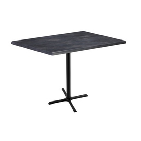 Indoor/Outdoor 42" Tall OD211 Black Table Base with 30" x 30" Foot and 30" x 48" Indoor/Outdoor Top by the Holland Bar Stool Co., AGS-OD211-3042BWOD3048BlkStl Indoor/Outdoor 42" Tall OD211 Black Table Base with 30" x 30" Foot and 30" x 48" Indoor/Outdoor Top by the Holland Bar Stool Co., AGS-OD211-3042BWOD3048BlkStl