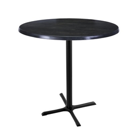 Indoor/Outdoor 42" Tall OD211 Black Table Base with 30" x 30" Foot and 36" Diameter Indoor/Outdoor Top by the Holland Bar Stool Co., AGS-OD211-3042BWOD36RBlkStl Indoor/Outdoor 42" Tall OD211 Black Table Base with 30" x 30" Foot and 36" Diameter Indoor/Outdoor Top by the Holland Bar Stool Co., AGS-OD211-3042BWOD36RBlkStl