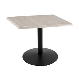 Indoor/Outdoor 30" Tall OD214 Black Table Base with 22" Diameter Foot and 30" x 30" Square Indoor/Outdoor Top by the Holland Bar Stool Co., AGS-OD214-2230BWOD30SQWA Indoor/Outdoor 30" Tall OD214 Black Table Base with 22" Diameter Foot and 30" x 30" Square Indoor/Outdoor Top by the Holland Bar Stool Co., AGS-OD214-2230BWOD30SQWA