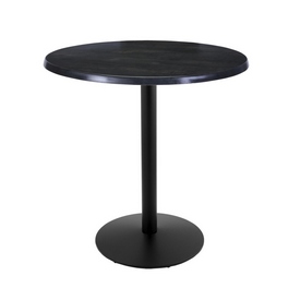 Indoor/Outdoor 42" Tall OD214 Black Table Base with 22" Diameter Foot and 36" Diameter Indoor/Outdoor Top by the Holland Bar Stool Co., AGS-OD214-2242BWOD36RBlkStl Indoor/Outdoor 42" Tall OD214 Black Table Base with 22" Diameter Foot and 36" Diameter Indoor/Outdoor Top by the Holland Bar Stool Co., AGS-OD214-2242BWOD36RBlkStl
