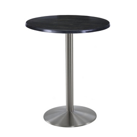 Indoor/Outdoor 42" Tall OD214 Stainless Steel Table Base with 22" Diameter Foot and 30" Diameter Indoor/Outdoor Top by the Holland Bar Stool Co., AGS-OD214-2242SSOD30RBlkStl Indoor/Outdoor 42" Tall OD214 Stainless Steel Table Base with 22" Diameter Foot and 30" Diameter Indoor/Outdoor Top by the Holland Bar Stool Co., AGS-OD214-2242SSOD30RBlkStl