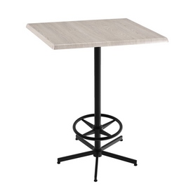 Indoor/Outdoor 42" Tall OD216 Black Table Base with 30" x 30" Square Indoor/Outdoor Top by the Holland Bar Stool Co., AGS-OD21642BWOD30SQWA Indoor/Outdoor 42" Tall OD216 Black Table Base with 30" x 30" Square Indoor/Outdoor Top by the Holland Bar Stool Co., AGS-OD21642BWOD30SQWA