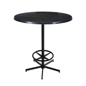 Indoor/Outdoor 42" Tall OD216 Black Table Base with 36" Diameter Indoor/Outdoor Top by the Holland Bar Stool Co., AGS-OD21642BWOD36RBlkStl Indoor/Outdoor 42" Tall OD216 Black Table Base with 36" Diameter Indoor/Outdoor Top by the Holland Bar Stool Co., AGS-OD21642BWOD36RBlkStl