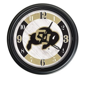 University of Colorado Indoor/Outdoor LED Wall Clock by Holland Bar Stool Co., ODClk14BK-08ColoUn