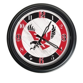 Eastern Washington University Indoor/Outdoor LED Wall Clock by Holland Bar Stool Co., ODClk14BK-08EastWA