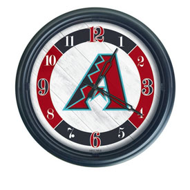 Arizona Diamondbacks Indoor/Outdoor LED Wall Clock, ODClk14BK-08MLBAri