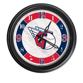 Cleveland Guardians Indoor/Outdoor LED Wall Clock, ODClk14BK-08MLBCle