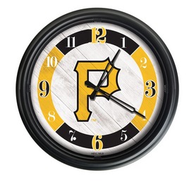 Pittsburgh Pirates Indoor/Outdoor LED Wall Clock, ODClk14BK-08MLBPit