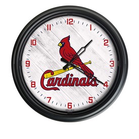 St. Louis Cardinals Indoor/Outdoor LED Wall Clock, ODClk14BK-08MLBStL