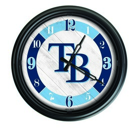 Tampa Bay Rays Indoor/Outdoor LED Wall Clock, ODClk14BK-08MLBTam
