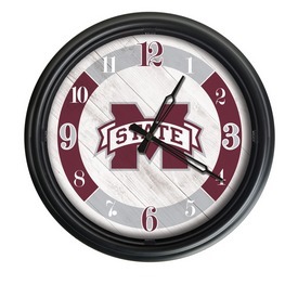 Mississippi State University Indoor/Outdoor LED Wall Clock by Holland Bar Stool Co., ODClk14BK-08MssStU