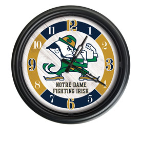 Notre Dame Indoor/Outdoor LED Wall Clock by Holland Bar Stool Co., AGS-ODClk14BK-08ND-Lep Notre Dame Indoor/Outdoor LED Wall Clock by Holland Bar Stool Co., AGS-ODClk14BK-08ND-Lep