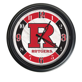 Rutgers Indoor/Outdoor LED Wall Clock by Holland Bar Stool Co., ODClk14BK-08Rutger
