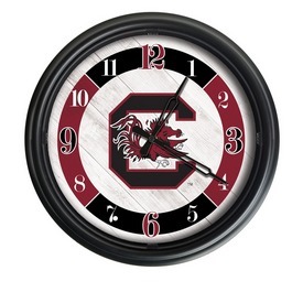 University of South Carolina Indoor/Outdoor LED Wall Clock by Holland Bar Stool Co., ODClk14BK-08SouCar