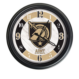 US Military Academy Indoor/Outdoor LED Wall Clock by Holland Bar Stool Co., ODClk14BK-08USMilA