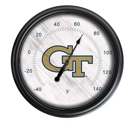 Georgia Tech Indoor/Outdoor LED Thermometer by Holland Bar Stool Company, ODThrm14BK-08GATech