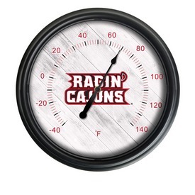 University of Louisiana at Lafayette Indoor/Outdoor LED Thermometer by Holland Bar Stool Company, ODThrm14BK-08LA-Laf