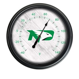 University of North Dakota Indoor/Outdoor LED Thermometer by Holland Bar Stool Company, ODThrm14BK-08NorDak