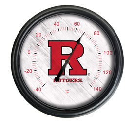 Rutgers Indoor/Outdoor LED Thermometer by Holland Bar Stool Company, ODThrm14BK-08Rutger