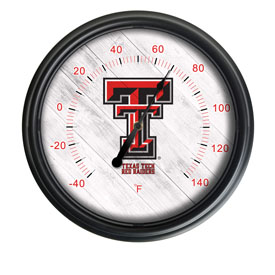 Texas Tech University Indoor/Outdoor LED Thermometer by Holland Bar Stool Company, ODThrm14BK-08TXTech