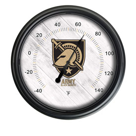 US Military Academy Indoor/Outdoor LED Thermometer by Holland Bar Stool Company, ODThrm14BK-08USMilA